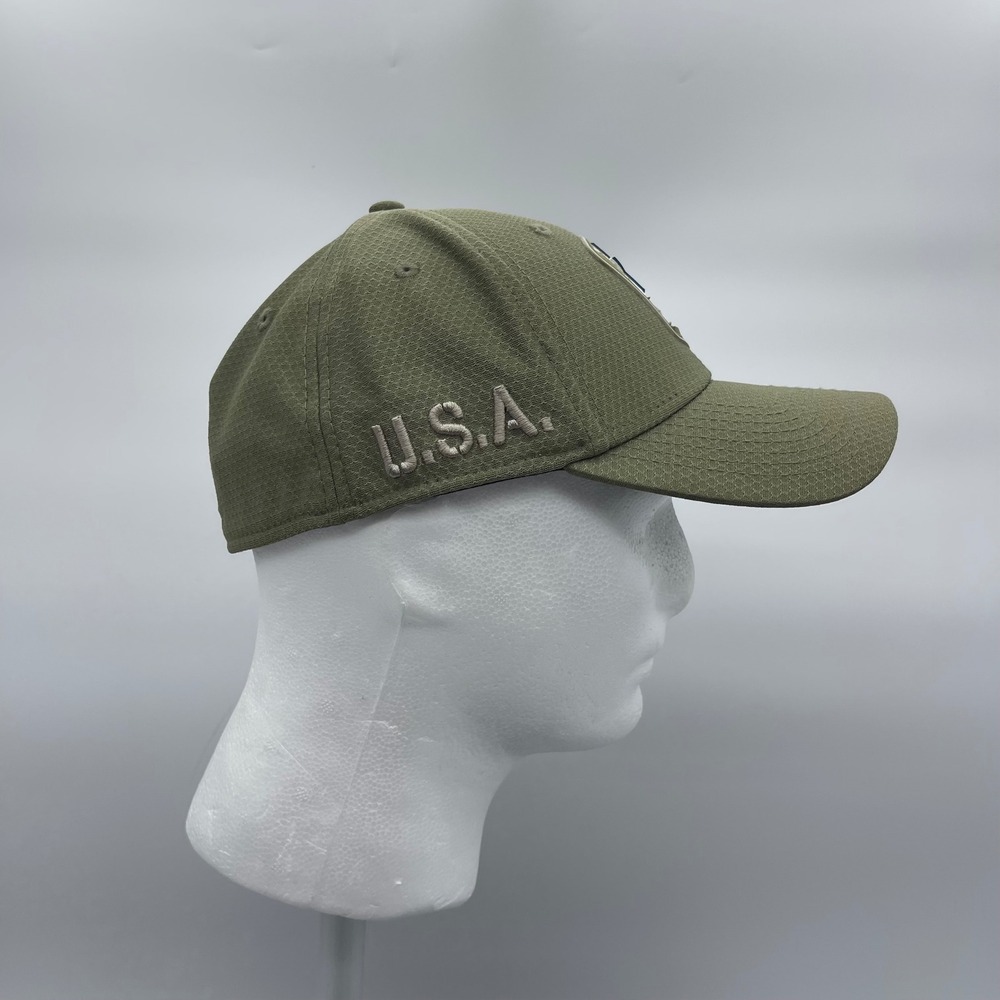 New Era 39THIRTY Dallas Cowboys Mens S/M Olive Salute to Service Cap Stretch Hat - Picture 5 of 9